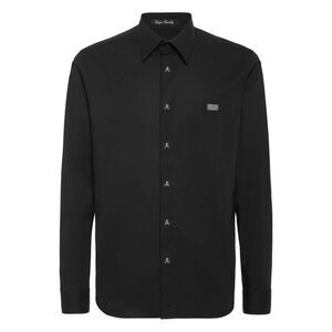 PHILIPP PLEIN Graphic Print Short Sleeve Shirt for Men Men BLACK Shirts